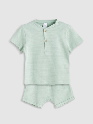 Lc Waikiki Yeni Sezon Basic Erkek Bebek Tişört ve Şort 2'li