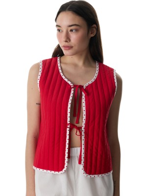 Penti Kırmızı Magnifique Yelek Pijama Üstü