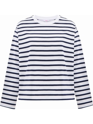 Penti Çizgili Relax Fit Uzun Kollu Üst