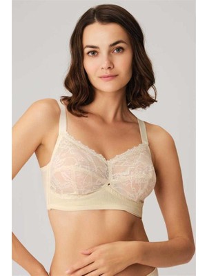 MOTTO10 Butik Balenli Desteksiz Dolgusuz Toparlayıcı Dantelli Küçültücü Sütyen