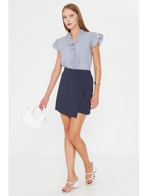 Armonika Kadın Lacivert Şort Etek ARM-25Y001084