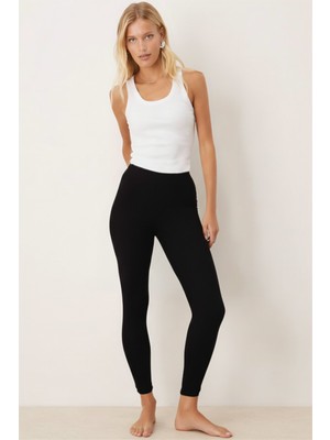 Armonika Kadın Siyah Düz Tayt ARM-26K135009