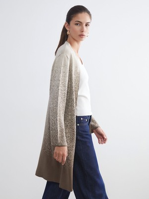 Lc Waikiki Yeni Sezon Şal Yaka Desenli Kadın Triko Hırka