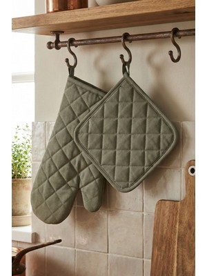 Miabella Home Fırın Eldiveni Fırın Tutacağı Premium Isı Geçirmez Mutfak Eldiveni Tutacak Isıya Dayanıklı Eldiven