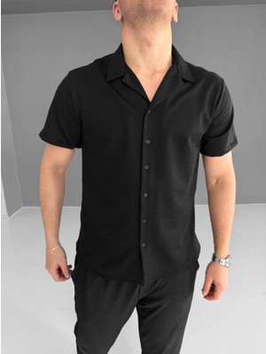 Etiler Collection Iki Iplik Kumaş Gömlek - Siyah