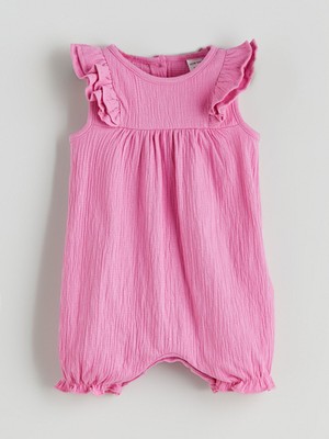 Lc Waikiki Yeni Sezon Bisiklet Yaka Basic Kız Bebek Tulum