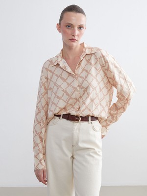 Lc Waikiki Yeni Sezon Desenli Kadın Gömlek