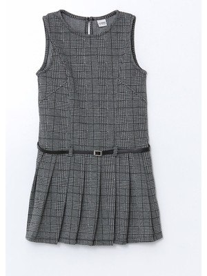 Lc Waikiki Yeni Sezon Bisiklet Yaka Ekose Kız Çocuk Elbise