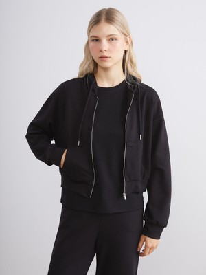 Lc Waikiki Yeni Sezon Kapüşonlu Kadın Fermuarlı Sweatshirt