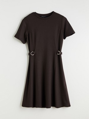 Lc Waikiki Yeni Sezon Bisiklet Yaka Belden Oturtmalı Elbise