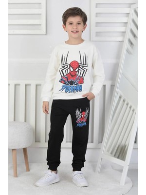 Aden Örümcek Adam Baskılı Erkek Çocuk Cepli Alt Üst Takım