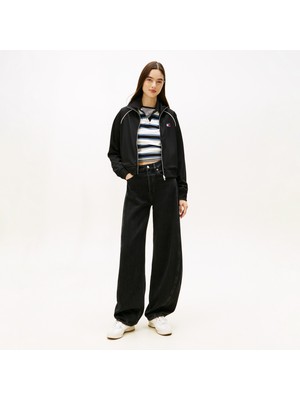 Tommy Hilfiger Mid Rise Barrel Kadın Mavi Pantolon.1bz