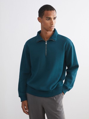 Lc Waikiki Yeni Sezon Fermuarlı Dik Yaka Erkek Kalın Sweatshirt