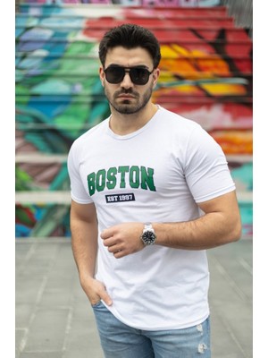 Etiler Collection Erkek Boston Baskılı Süprem T-Shirt