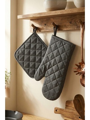 Miabella Home Fırın Eldiveni Fırın Tutacağı Premium Isı Geçirmez Mutfak Eldiveni Tutacak Isıya Dayanıklı Eldiven