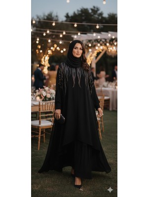 Fatosh Kuto Premium Pelerinli  Abiye