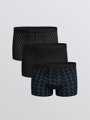 Lc Waikiki Yeni Sezon Büyük Beden Standart Kalıp Pamuklu Esnek Erkek Boxer 3'lü