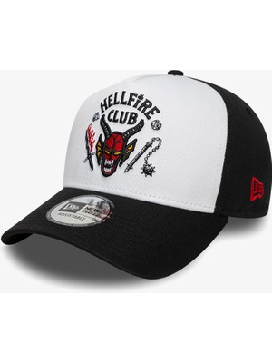New Era Stranger Things Hellfire Club 9forty E-Frame Unisex Siyah/beyaz Şapka.-