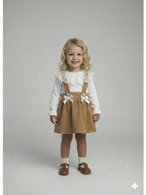 Miss Miya Kız Çocuk Kadife Bady Li Elbise