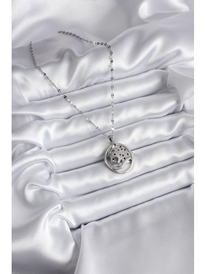 Bsre Gümüş Renk Jaguar Model Kadın Kolye (316L Çelik)