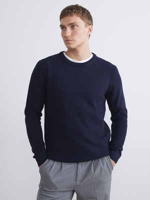 Lc Waikiki Yeni Sezon Bisiklet Yaka Kareli Erkek Triko Kazak