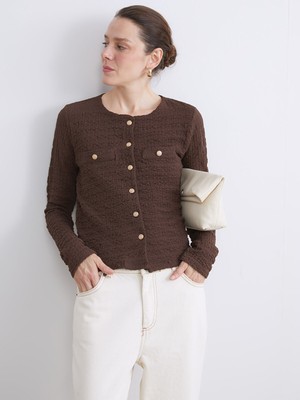 Lc Waikiki Yeni Sezon Bisiklet Yaka Dokulu Kadın Hırka