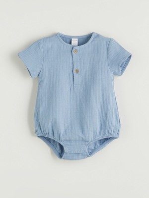 Lc Waikiki Yeni Sezon Yakası Düğmeli Erkek Bebek Çıtçıtlı Body