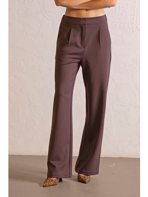 ZERO ZERO THREE NINE Beli Lastikli Dik Cepli Kadın Pantolon