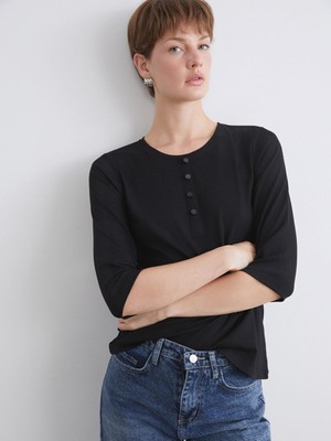 Lc Waikiki Yeni Sezon Bisiklet Yaka Kadın Tişört