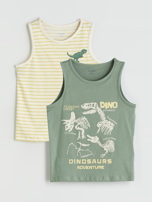 Lc Waikiki Yeni Sezon Dinozor Baskılı Erkek Çocuk Atlet 2’li