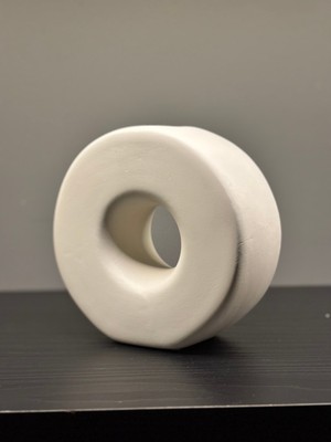 NuN Studio Mat Renk Modern Geometrik Dekoratif Vazo Obje (Tekli – Yuvarlak Form)