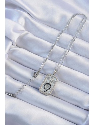 Bsre Gümüş Renk Minimal Papatya Figürlü Tarot Kolye (316L Çelik)