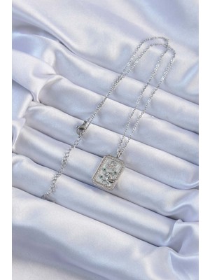 Bsre Gümüş Renk Aslan Figürlü Tarot Kolye (316L Çelik)