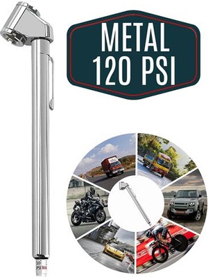 Sb Shopping Hsnet Metal Kasalı 120 Psi Lastik Hava Ölçme Saati