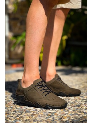 LTG Nova Kbdx1 Kuback Haki Deri Günlük Erkek Ayakkabı
