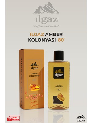 Ilgaz Amber Kolonyası Amber Çiçeği Kokusuyla 400 ml 80 Derece Ferahlatıcı Etki