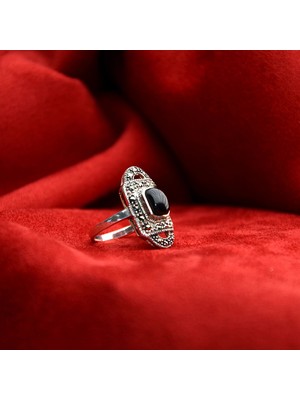 LTG Nova Kilit Model Oltu Taşı Kadın Yüzük