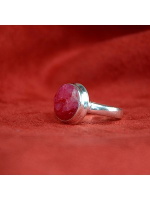LTG Nova Yakut Taşlı Gümüş Sadem Yüzük