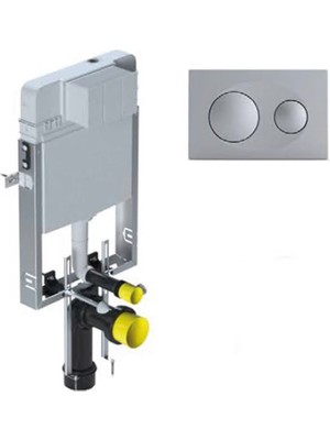 Serel Smooth Gömme Rezervuar 3 'lü Set (Gövde T020111+PANEL P400180+ANK. Ara Kesme Valfi 102151024) T020111BK40