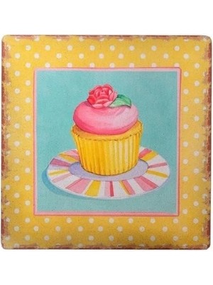 Costurera Decotown Duvar Panosu 40*40 Cup Cake Muffin Motifli Duvar Süsü