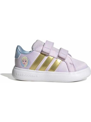 adidas GRAND COURT ELSA I Lila Kız Çocuk Sneaker Sentetik Deri Düz Taban Cırt Cırtlı Bağlama