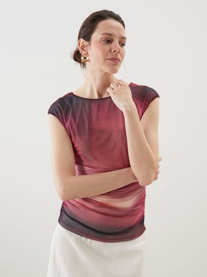 Lc Waikiki Yeni Sezon Kayık Yaka Batik Desenli Kadın Body