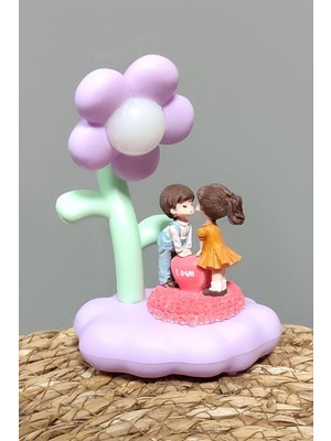 SiHako Sevgili Çift Papatya Işıklı Masa Lambası