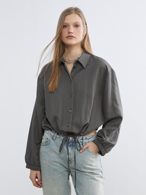 Lc Waikiki Yeni Sezon Crop Kadın Gömlek