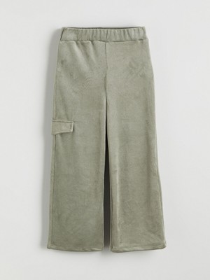 Lc Waikiki Yeni Sezon Beli Lastikli Kadife Kız Çocuk Eşofman Altı