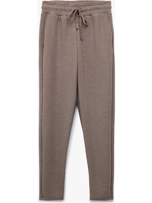 Koton Cep Detaylı Dokulu Beli Bağlamalı Pijama Altı