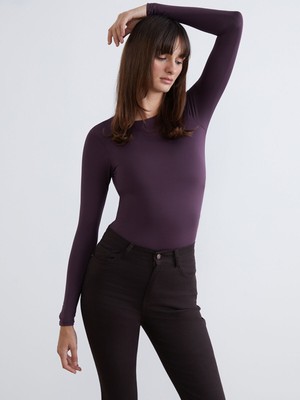 Lc Waikiki Yeni Sezon Bisiklet Yaka Kadın Bodysuit