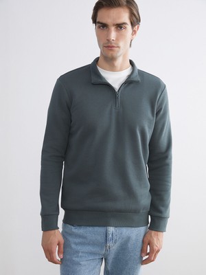Lc Waikiki Yeni Sezon Dik Yaka Uzun Kollu Erkek Kalın Sweatshirt
