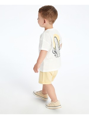 Lc Waikiki Yeni Sezon Baskılı Erkek Bebek Tişört ve Şort 2'li