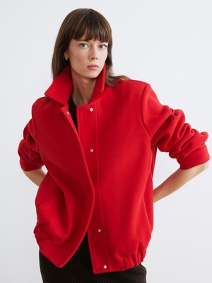 Lc Waikiki Yeni Sezon Polo Yaka Kadın Bomber Kaşe Ceket